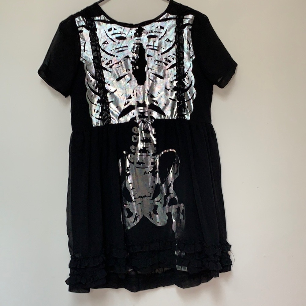 Iron Fist Iridescent Skeleton Mesh Dress